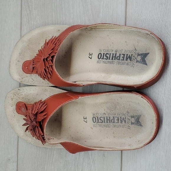 Mephisto Womens Air Relax Comfort Sandals Flip Flop shoes sz 37 US 7 - Picture 8 of 10